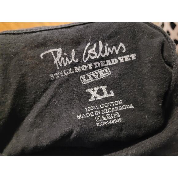 PHIL COLLINS Still Not Dead Yet Live Concert Tour Shirt XL Black - Picture 5 of 5